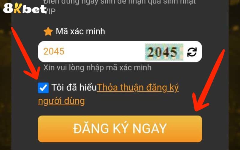 Bấm vào Đăng Ký Ngay để hoàn tất