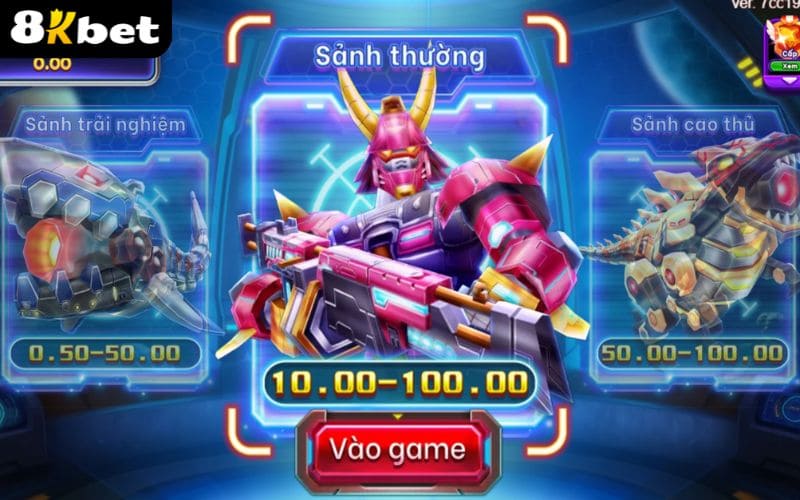 Bắn Cá Vũ Trụ có 3 sảnh với các mức cược khác nhau