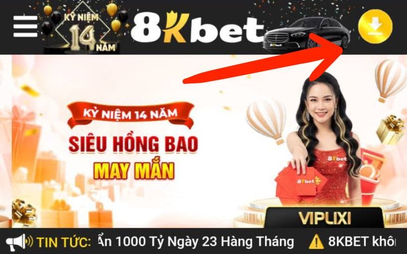 Nhấn vào nút Tải APP