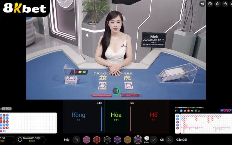 Các cửa đặt cược trong Rồng Hổ Online tại Casino 8KBET
