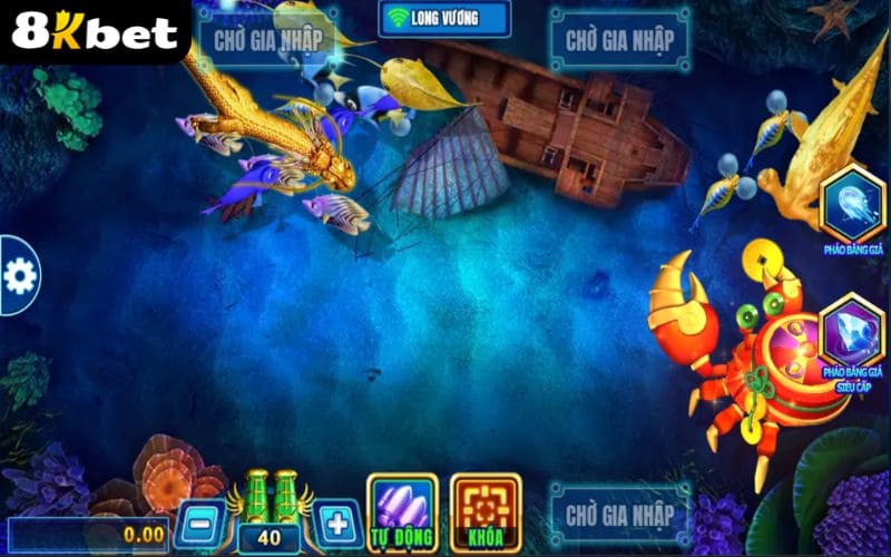 Giao diện chính của bắn cá Long Vương tại 8KBET