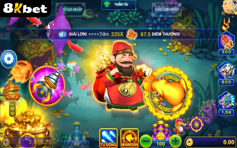 Giao diện chính của Bắn Cá Thần Tài