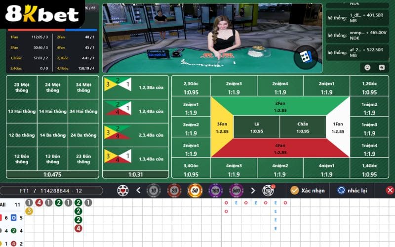 Luật chơi Fantan Online tại Casino 8KBET