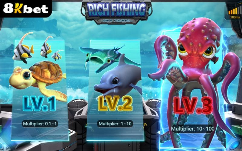 Các sảnh cược có trong Đại Dương Giàu Có