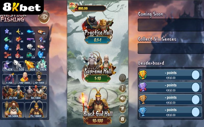 Các phòng cược có trong Một Que Bắt Cá